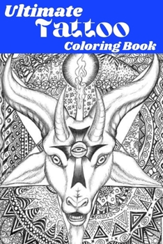 Paperback Ultimate Tattoo Coloring Book [Large Print] Book