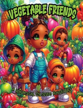 Paperback Vegetable Friends: A Whimsical Coloring Adventure Book
