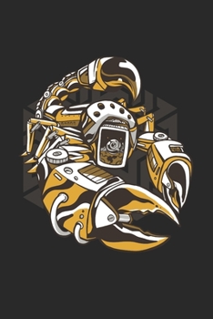 Notizheft: Blanko Notizheft mit Steampunk Skorpion |120 linierte Seiten | Softcover | ~ A5 Format | schönes Cover (German Edition)