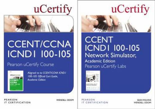 Hardcover Ccent Icnd1 100-105 Pearson Ucertify Course and Network Simulator Academic Edition Bundle Book