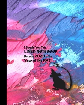 2020 Year of The Rat Notebook: Purple Paint 8 x 10 College Ruled Composition Exercise Book 100 pages Lined Journal (2020 Year of the Rat Notebooks)