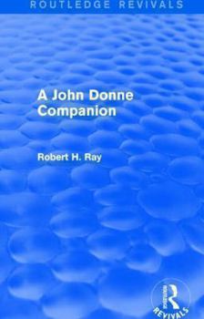 Paperback A John Donne Companion (Routledge Revivals) Book