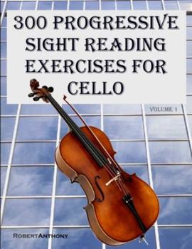 Paperback 300 Progressive Sight Reading Exercises for Cello [Large Print] Book
