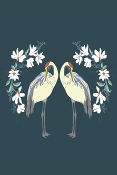 Notes: Cranes / Medium Size Notebook with Lined Interior, Page Number and Daily Entry Ideal for Organization, Taking Notes, Journal, Diary, Daily Planner