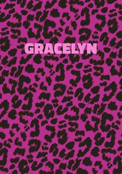Paperback Gracelyn: Personalized Pink Leopard Print Notebook (Animal Skin Pattern). College Ruled (Lined) Journal for Notes, Diary, Journa Book