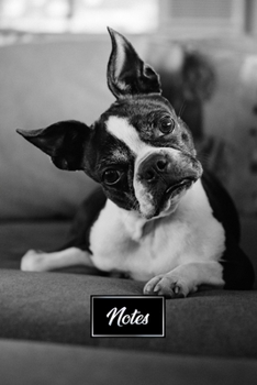 Paperback Boston Terrier Dog Pup Puppy Doggie Notebook Bullet Journal Diary Composition Book Notepad - Black and White: Cute Animal Pet Owner Composition Book w Book