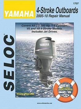 Paperback Yamaha 4-Stroke Engines 2005-10 Repair Manual: 2.5 - 350 HP, 1-4 Cylinder, V6 & V8 Models Book