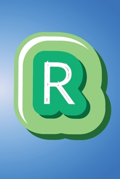 Paperback confetti monogaram notebook letter R: Letter R Initial Monogram Notebook Pretty Confetti Glitter Monogrammed Blank Lined Note Book Writing Pad ... Siz Book