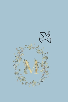 Paperback M: Dove and Olive Branch M monogram notebook. Book