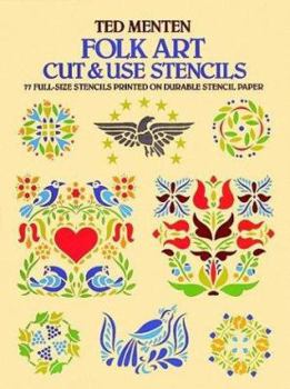 Paperback Folk Art Cut & Use Stencils Book