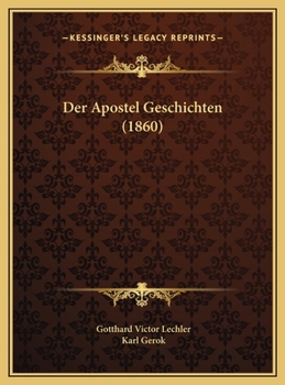 Hardcover Der Apostel Geschichten (1860) [German] Book