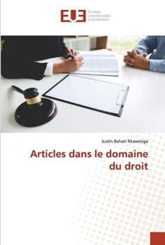 Paperback Articles dans le domaine du droit [French] Book