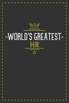 Paperback World's Greatest HR: Lined notebook - best gift for HR Book