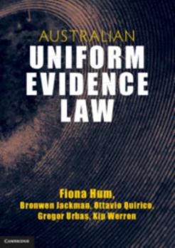 Paperback Australian Uniform Evidence Law Book