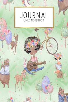 Journal Lined Notebook: Black Girl Magic Spring Boho Floral Springtime | Blank Lined Journal | Gratitude Journal | 6" x 9" 100 Pg |Motivational Quotes | Self-Care | Diary | Gift