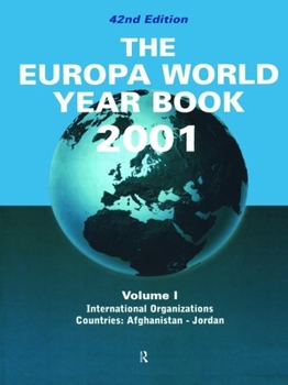 Hardcover Europa World Year Bk 2001 V1 Book