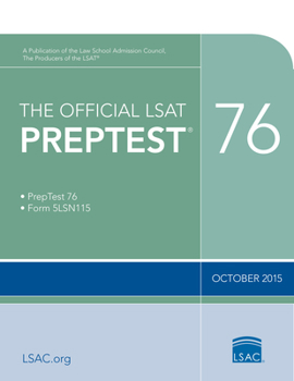 Paperback The Official LSAT Preptest 76: (Oct. 2015 Lsat) Book