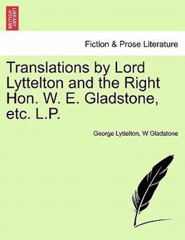 Paperback Translations by Lord Lyttelton and the Right Hon. W. E. Gladstone, Etc. L.P. Book