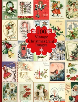 Paperback 100 Vintage Christmas Card Images Book