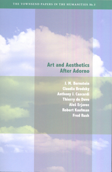 Paperback Art and Aesthetics After Adorno Book