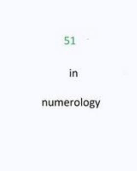 Paperback 51 in numerology Book