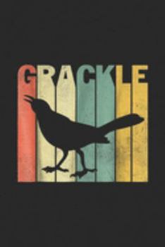 Grackle: Grackle Silhouette Funny Vintage Style Halloween Journal/Notebook Blank Lined Ruled 6x9 100 Pages