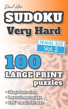 Paperback David Karn Sudoku - Very Hard Vol 2: 100 Puzzles, Travel Size, Large Print, 36 pt font size, 1 puzzle per page [Large Print] Book