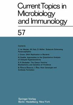 Paperback Current Topics in Microbiology and Immunology: Ergebnisse Der Mikrobiologie Und Immunitätsforschung Volume 57 Book