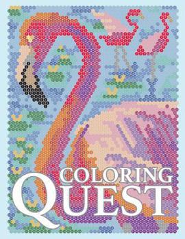 Paperback Coloring Quest: Activity Puzzle Color by Number Book for Adults Relaxation and Stress Relief Book