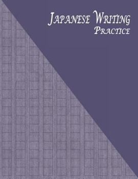 Paperback Japanese Writing Practice: A Book for Kanji, Kana, Hiragana, Katakana & Genkouyoushi Alphabet - Striped Kraft (Purple) Book