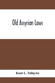 Paperback Old Assyrian Laws Book