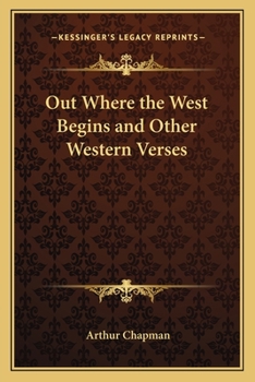 Paperback Out Where the West Begins and Other Western Verses Book
