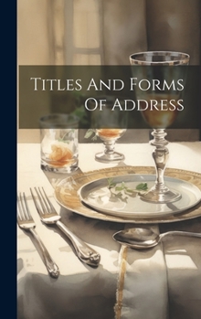 Hardcover Titles And Forms Of Address Book