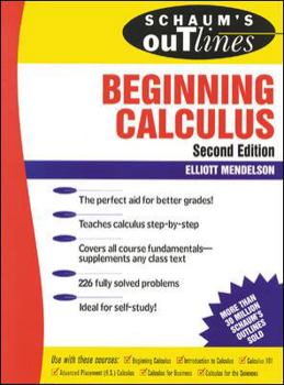 Paperback Schaum's Outline of Beginning Calculus Book