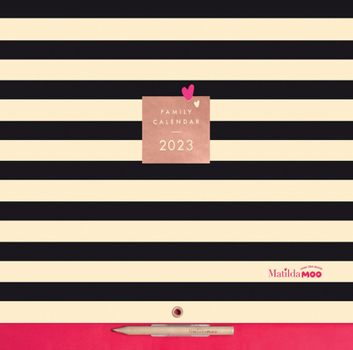 Calendar 2023 Matilda Moo Striped Wall Planner Book