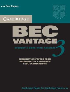 Paperback Cambridge BEC Vantage 3 Self Study Pack (BEC Practice Tests) Book