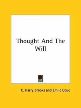 Paperback Thought And The Will Book