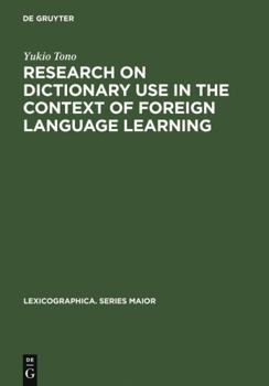 Hardcover Research on Dictionary Use in the Context of Foreign Language Learning Book