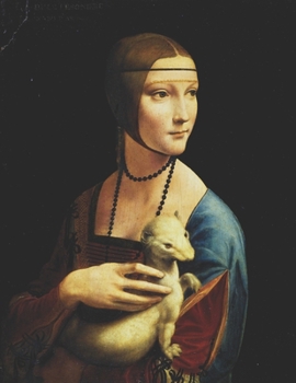 Leonardo da Vinci Black Pages Sketchbook: Lady with an Ermine | Large Black Paper Artsy Renaissance Art Notebook | Red & Blue Woman | Use with ... with Vivid Colors (Black Art Sketchbooks)