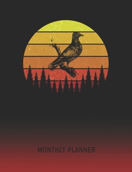 Monthly Planner: Bird Watching | 2 Year Planning for Jan 2020 to Dec 2021 | Retro Vintage Sunset Cover | January 20 - December 21 | Planning Organizer ... | Plan Days, Set Goals & Get Stuff Done