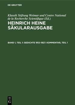 Hardcover Gedichte 1812-1827. Kommentar, Teil 1 [German] Book