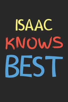 Paperback Isaac Knows Best: Lined Journal, 120 Pages, 6 x 9, Isaac Personalized Name Notebook Gift Idea, Black Matte Finish (Isaac Knows Best Jour Book