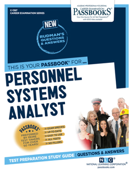 Paperback Personnel Systems Analyst (C-1387): Passbooks Study Guide Volume 1387 Book