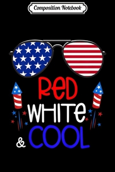 Composition Notebook: Kids Boys 4th Of July Red White And Cool Patriotic Stars Stripes  Journal/Notebook Blank Lined Ruled 6x9 100 Pages