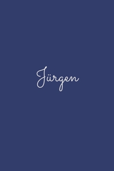 Jürgen: notebook with the name on the cover, elegant, discreet, official notebook for notes, dot grid notebook,