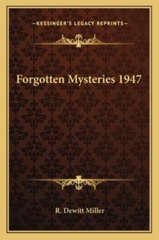 Paperback Forgotten Mysteries 1947 Book
