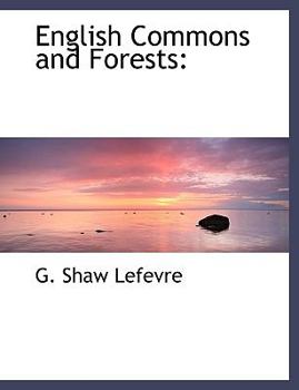 Paperback English Commons and Forests Book