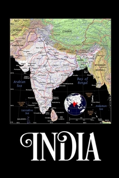 Paperback India: Map of India Notebook Book