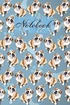 Notebook: Cute Fawn Bulldog -  Dogs Diary / Notes / Track / Log / Journal , Book Gifts For Women Men Kids Teens Girls Boys 6x9" 120 Pages (Cute Bulldog Notebook)
