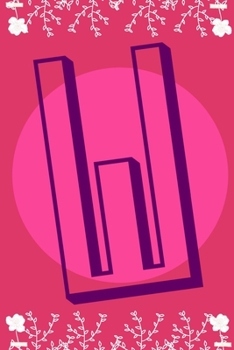 W: letter W initial alphabet monogram journal notebook - pretty pink - Monogrammed confetti writing journal notebook or diary with women kids and girls - Planner gift - 110 Pages - Size 6x9